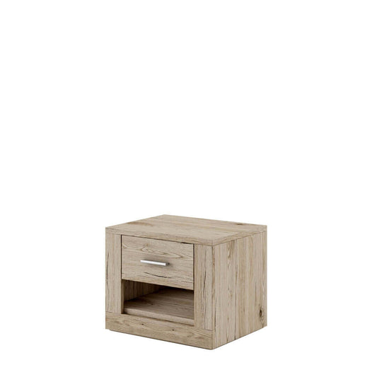 Table de chevet en bois avec 1 tiroir Idea 07, Chêne San Remo, L50xl42xH40 cm