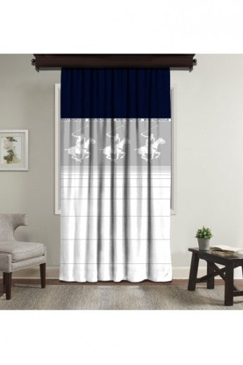 Draperie Beverly Hills Polo Club Crt 15 Gris / Blanc, 140 x 260 cm