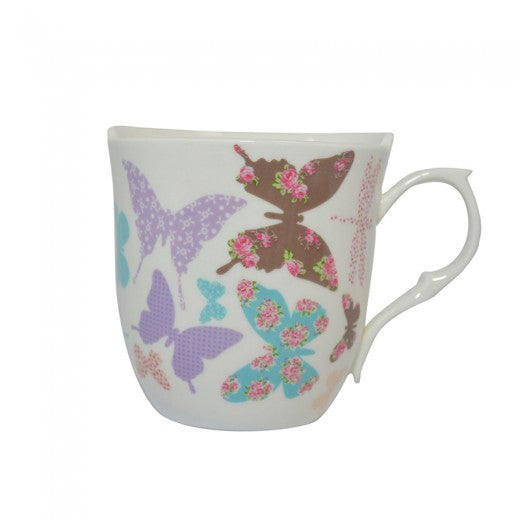 Set de 4 chiens 250 ml, Porcelaine, Papillon