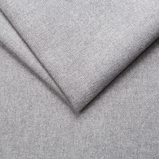 Canapé d'angle extensible avec coffre de rangement, avec bain de soleil à gauche, recouvert de tissu Selva Mini Gris, l270xA173xH75 cm
