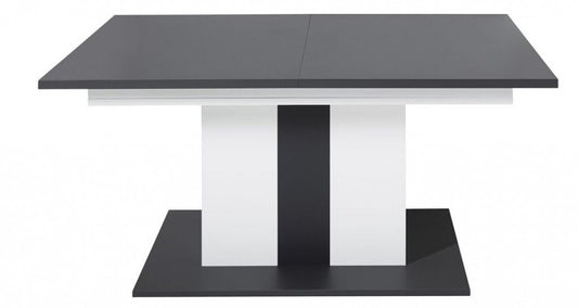Table extensible en Madeline Graphite / Blanc, L160-210xl90xH76 cm