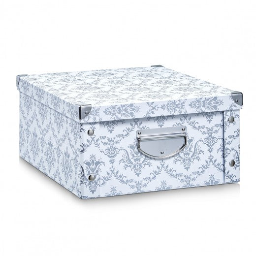 Boîte de rangement décorative, en carton, Blanc Vintage, L40xl33xH17 c –  SomProduct France