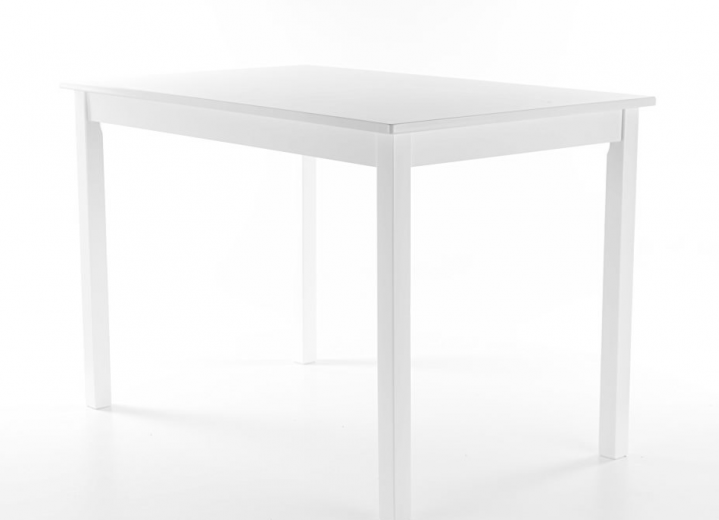 Table blanche en MDF et bois massif Fiord Blanc, L110xl70xH74 cm