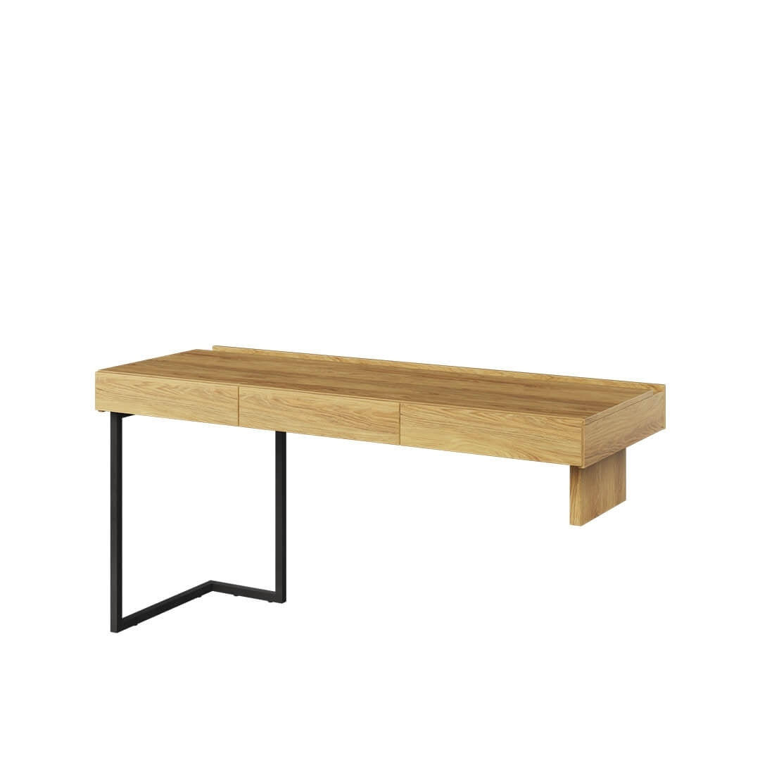 Ensemble de mobilier de bureau en bois, pour enfants et jeunes, 7 pièces, Teen Flex Set 01, Naturel / Gris / Noir