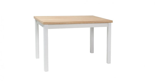 Table en aggloméré et MDF, Chêne Adam / Blanc, L100xl60xH75 cm