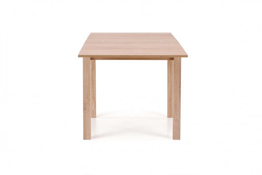 Table extensible en aggloméré et MDF Chêne Gracjan Sonoma, L80-160xl80xH76 cm