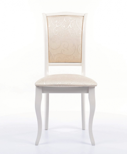 Chaise rembourrée en bois avec tissu OP-SC2 Crème, l45xA42xH96 cm