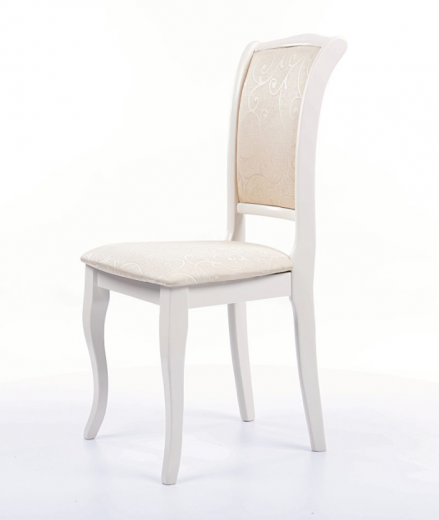 Chaise rembourrée en bois avec tissu OP-SC2 Crème, l45xA42xH96 cm
