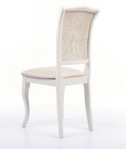Chaise rembourrée en bois avec tissu OP-SC2 Crème, l45xA42xH96 cm