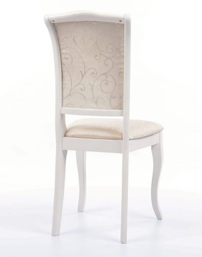 Chaise rembourrée en bois avec tissu OP-SC2 Crème, l45xA42xH96 cm