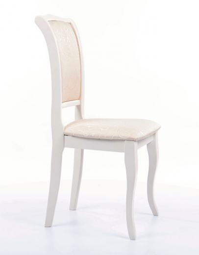 Chaise rembourrée en bois avec tissu OP-SC2 Crème, l45xA42xH96 cm