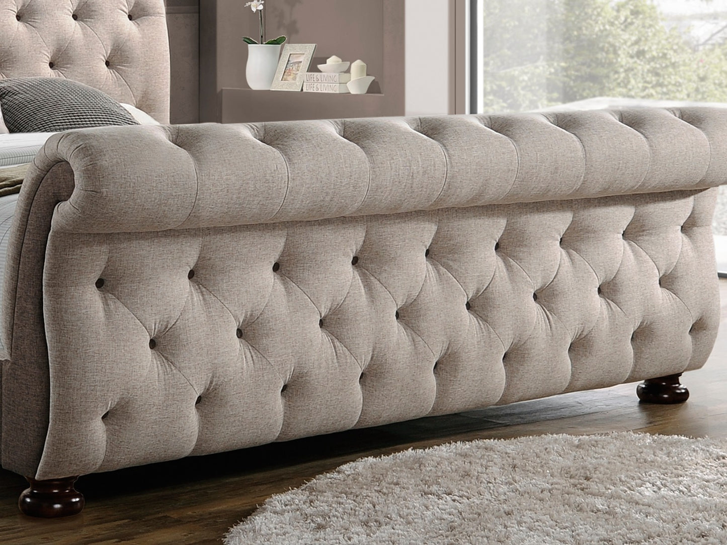 SomProduct Lit Bellini beige foncé