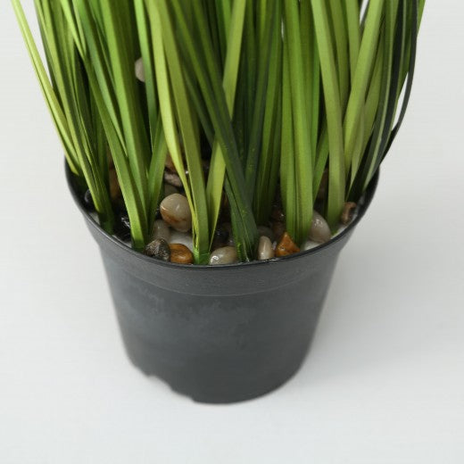 Plante artificielle en pot Herbe Verte / Noire, Modèles Assortis, H54 cm