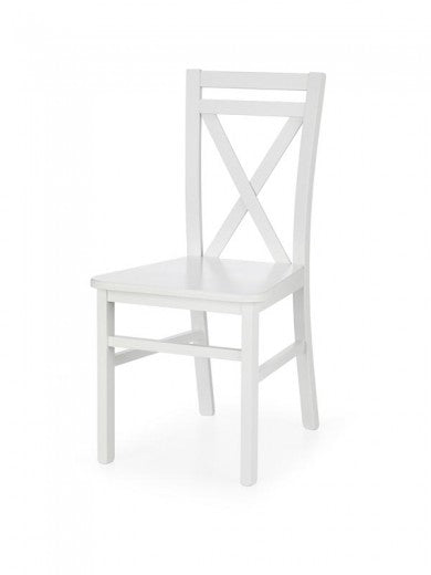Chaise en bois de hêtre et MDF Darius Blanc, l44,5xA49xH90 cm