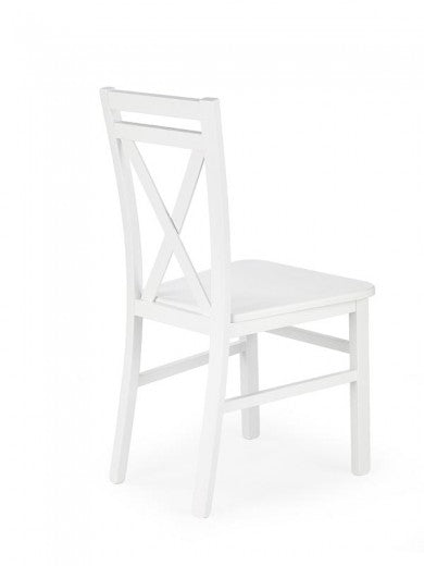 Chaise en bois de hêtre et MDF Darius Blanc, l44,5xA49xH90 cm