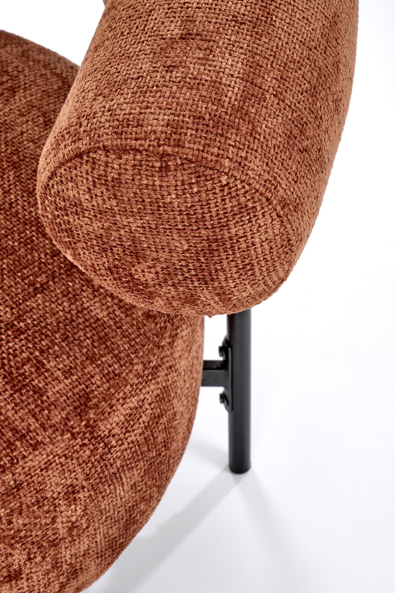 Fotoliu fix tapitat cu stofa, Hazard Ruginiu / Negru, l90xA82xH72 cm (7)