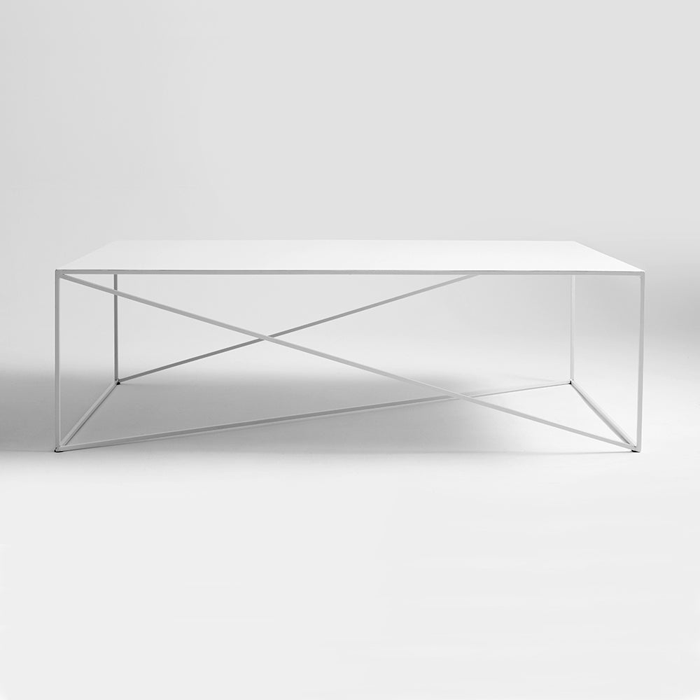 Masa de cafea din metal, Memo Alb, L140xl80xH45 cm (2)