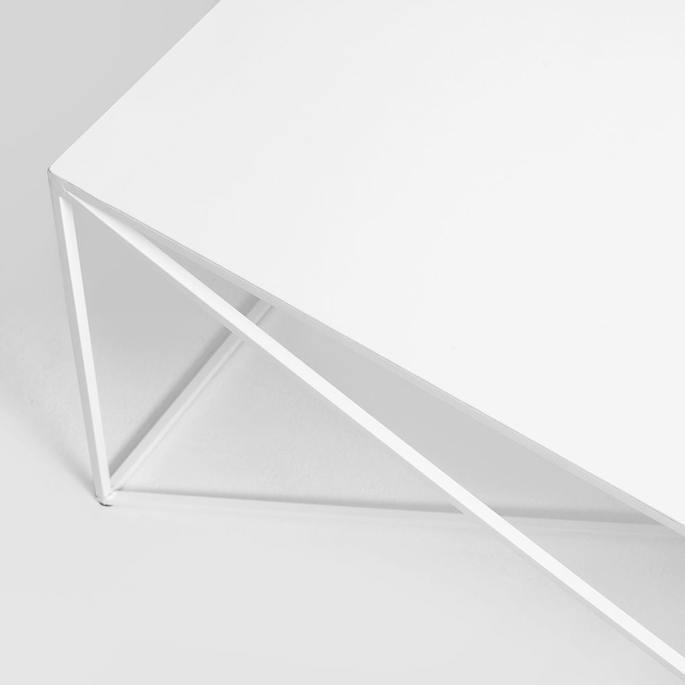 Masa de cafea din metal, Memo Alb, L140xl80xH45 cm (3)