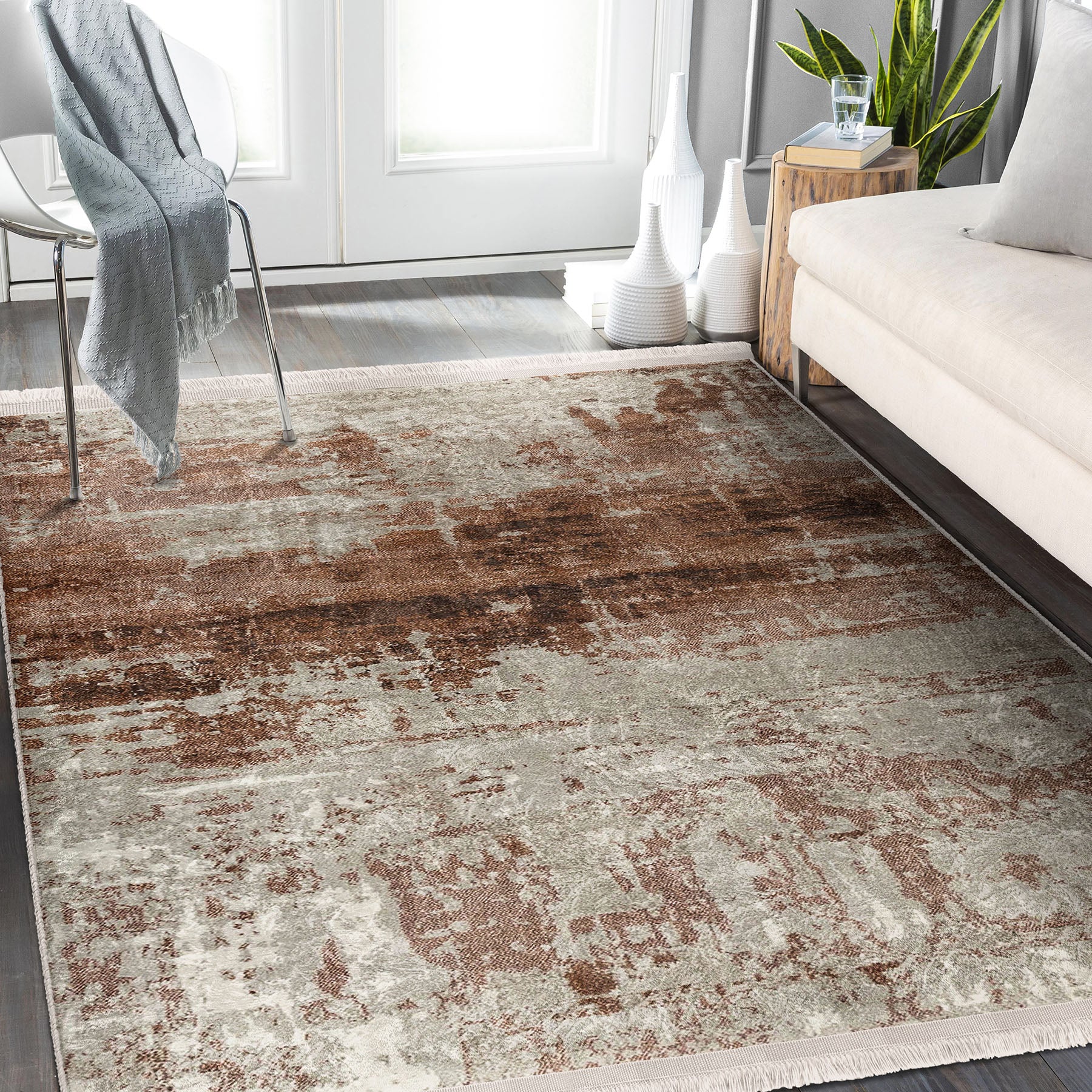 Covor din poliester, Halidik Deluxe-11105 Multicolor