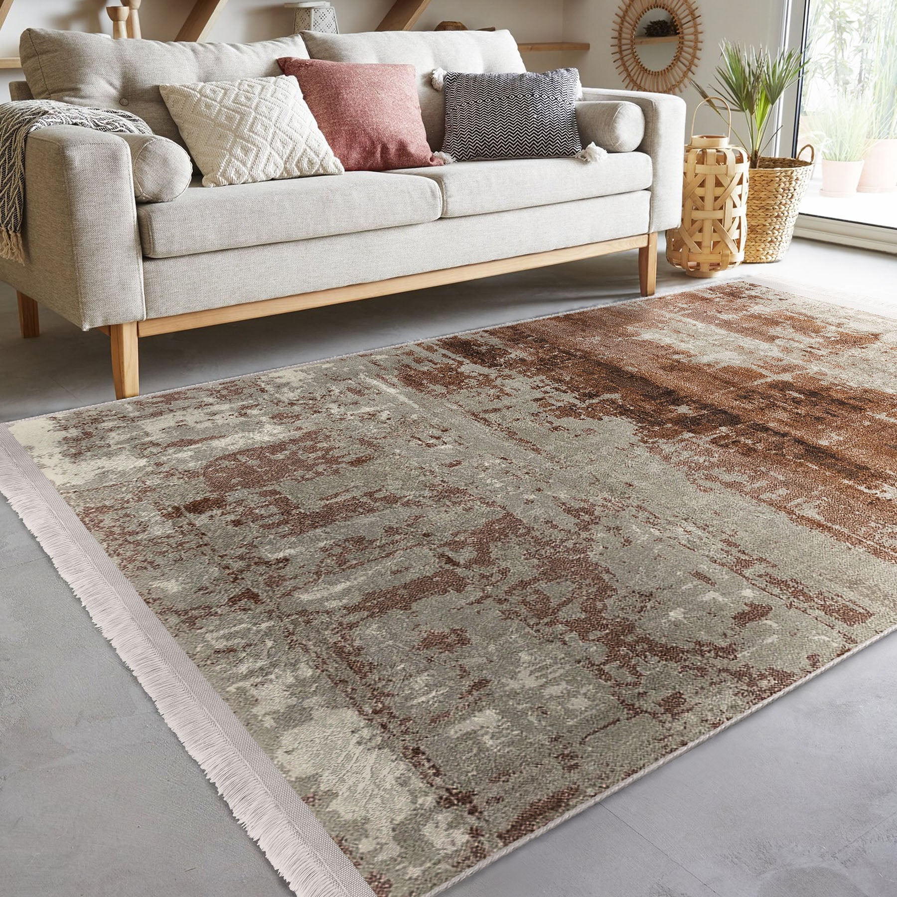 Covor din poliester, Halidik Deluxe-11105 Multicolor (3)