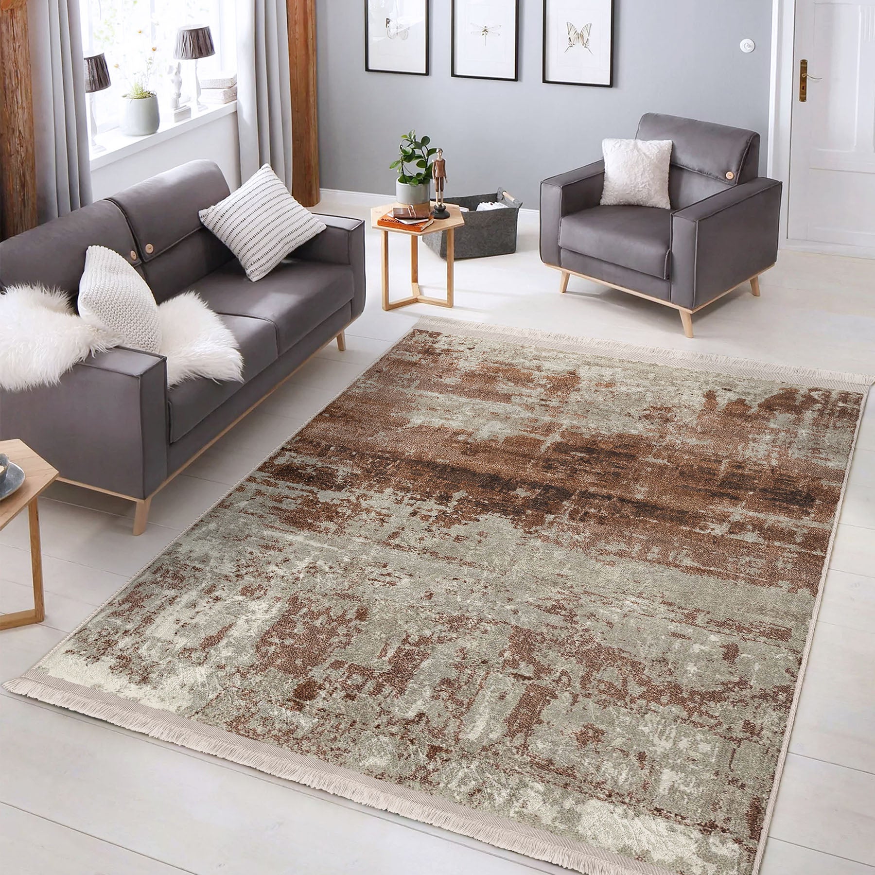 Covor din poliester, Halidik Deluxe-11105 Multicolor (6)