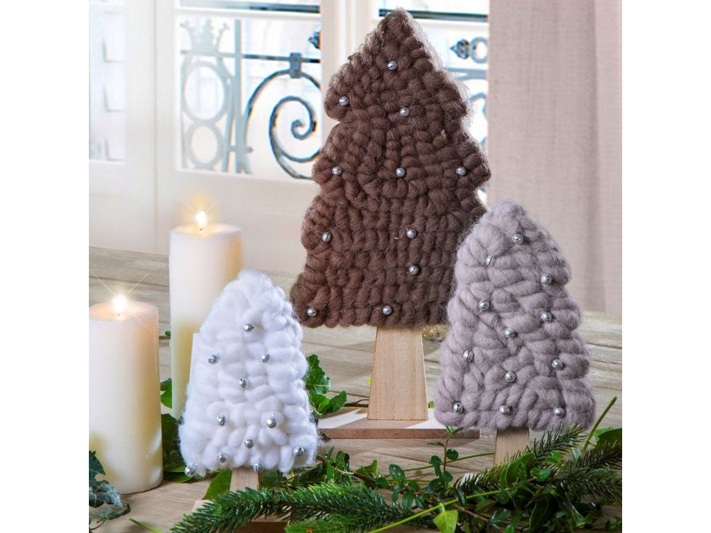 Sapin de Noël décoratif, Choinka, Marron, H40 cm