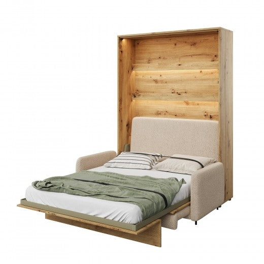 Tablie tapitata cu stofa, BC17 Bej Boucle pentru Pat rabatabil pe perete 200 x 160 cm Bed Concept Vertical, l158xH73 cm (1)