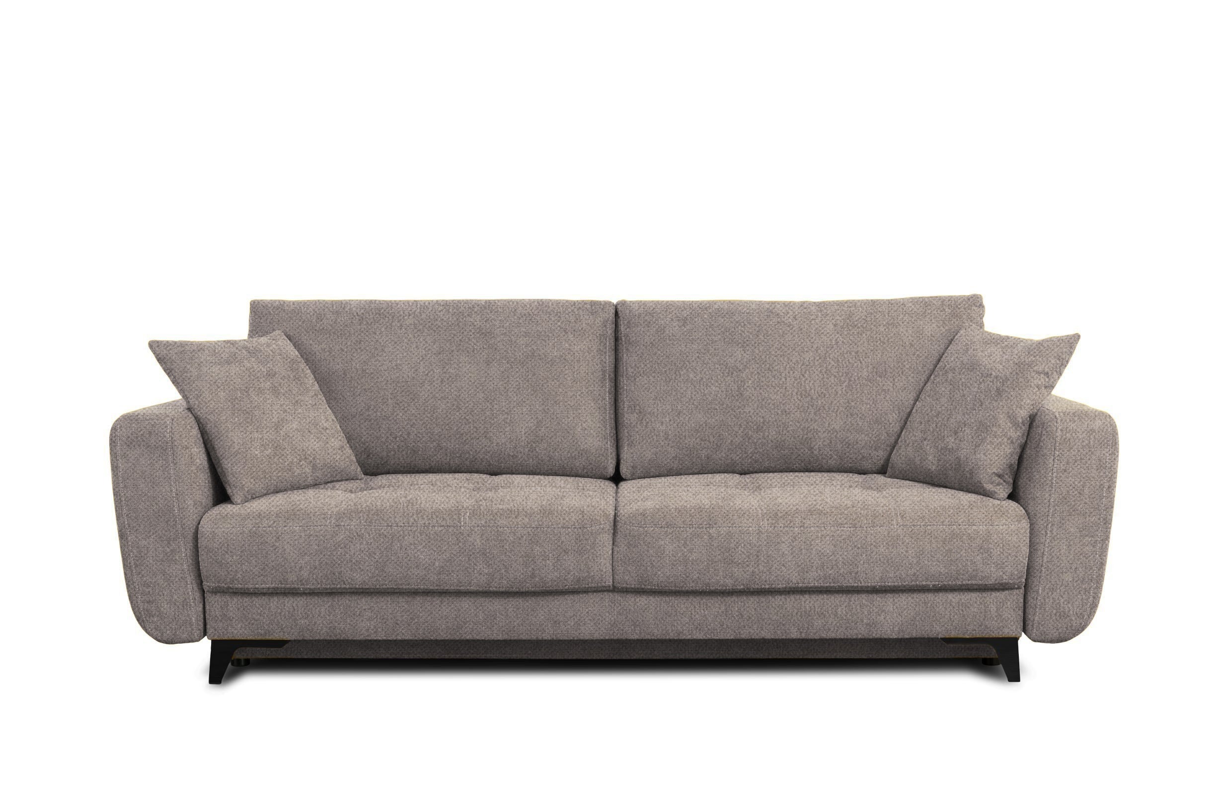 Kary Rosario 453 Canapé extensible avec ressorts Bonnell et mousse polyuréthane HR, 3 places, surface de couchage 198x160 cm, tapissé en tissu, avec boîte de rangement, oreillers inclus, L246xL111xH93 cm