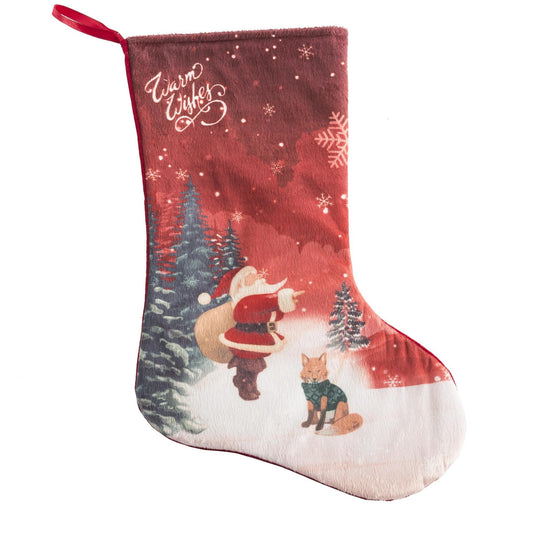 Chaussons décoratifs pour Noël, Hygin, Rouge/Blanc, H46 cm