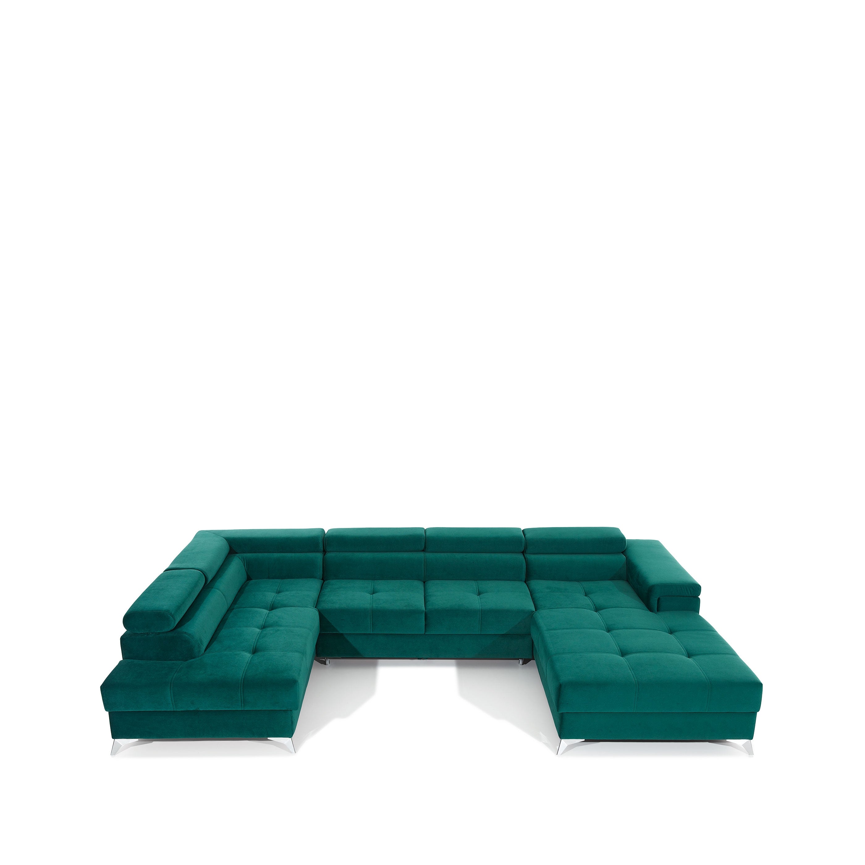 Coltar Extensibil Edward cu Lada de Depozitare, Sezlong pe Stanga, Tetiere Reglabile, Perne Incluse, l345xA202xH82-90 cm (7)