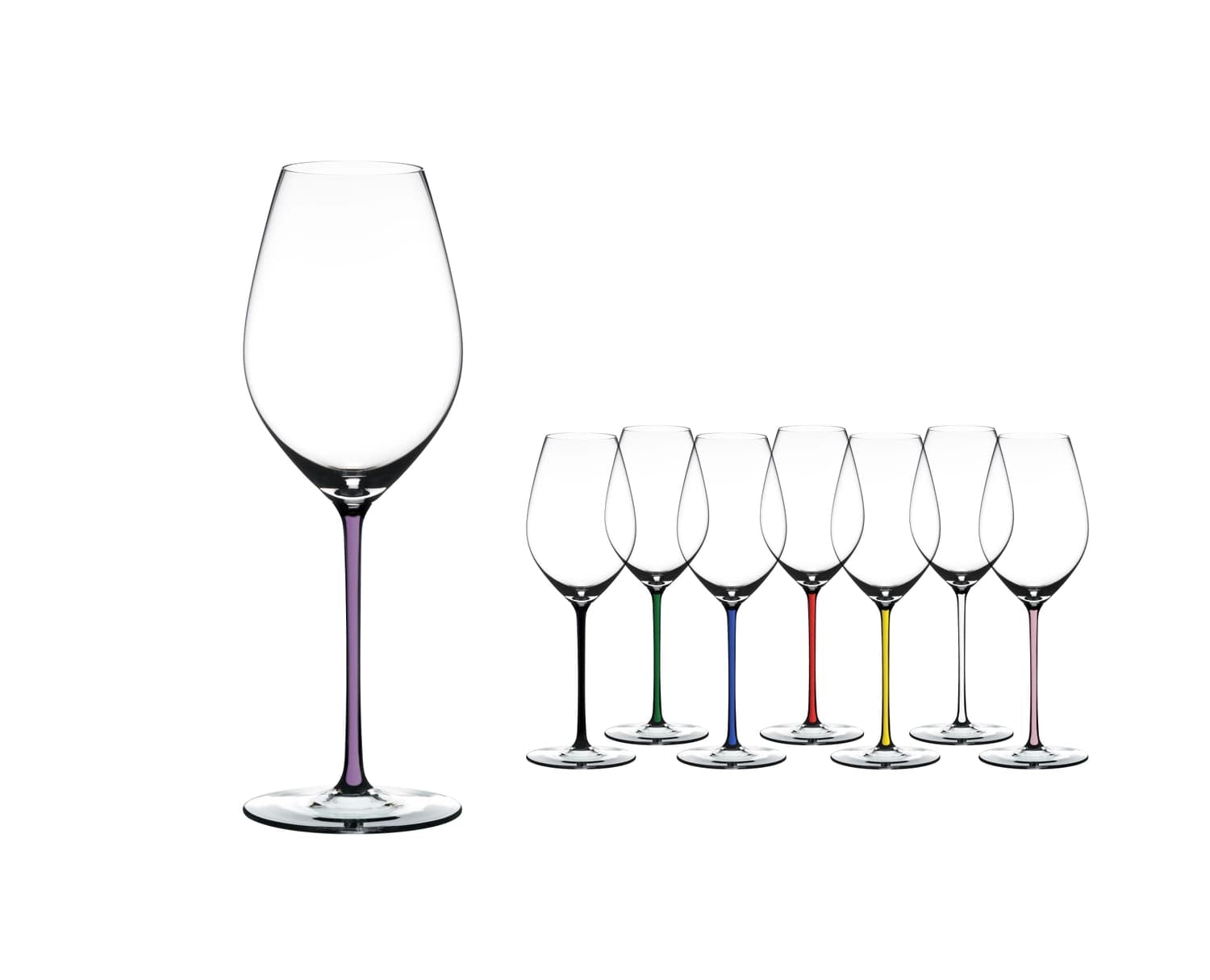 Lot de 4 verres à champagne et vin mousseux, en cristal Fatto A Mano Champagne Wine, Violet, 445 ml, Riedel