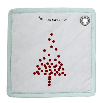 Support pot Merry Christmas Blanc / Rouge, L20x20 cm