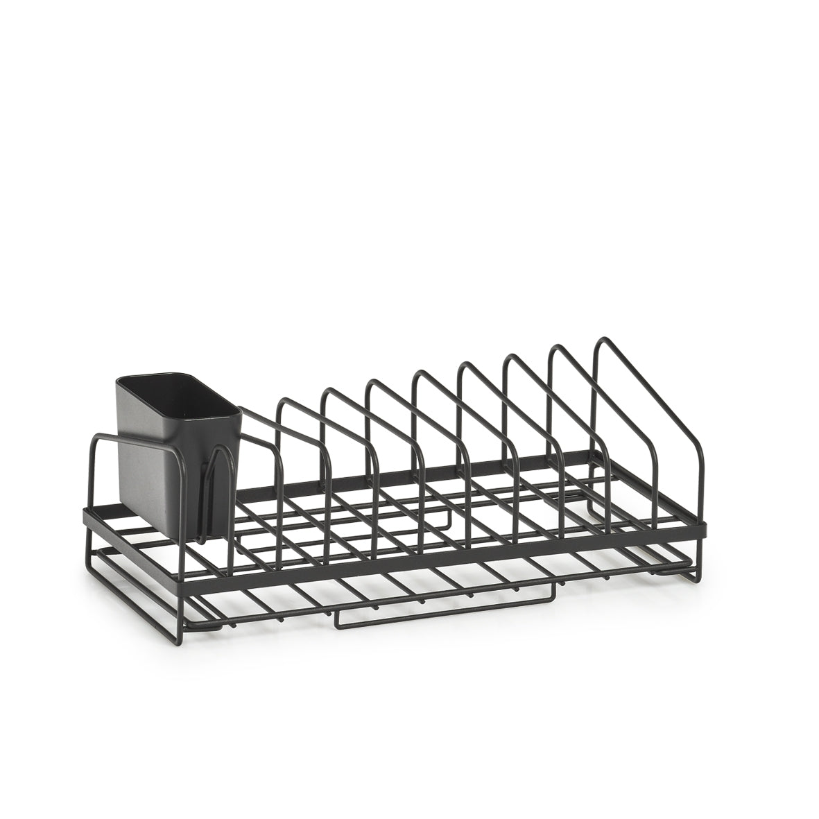 Suport uscator vase din metal, Rack Negru, L36,8xl17,5xH13,5 cm