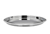 Plateau de service, inox, martelé, argent, Ø35xH4 cm