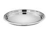 Plateau de service, inox, Poli, Argent, Ø35xH4 cm