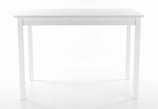 Table blanche en MDF et bois massif Fiord Blanc, L110xl70xH74 cm