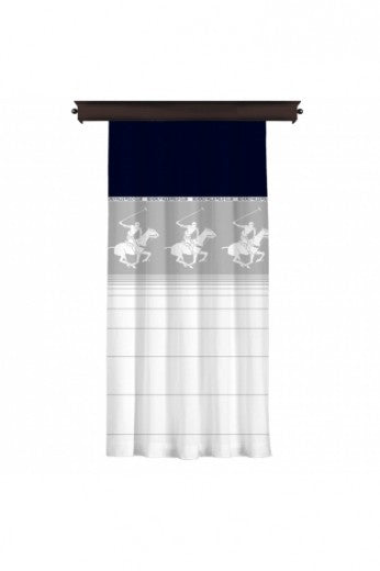 Draperie Beverly Hills Polo Club Crt 15 Gris / Blanc, 140 x 260 cm