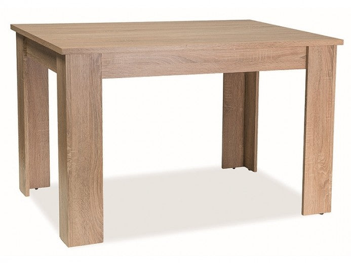 Table extensible en aggloméré, Avis II Chêne Sonoma, L120-155xl68xH75 cm