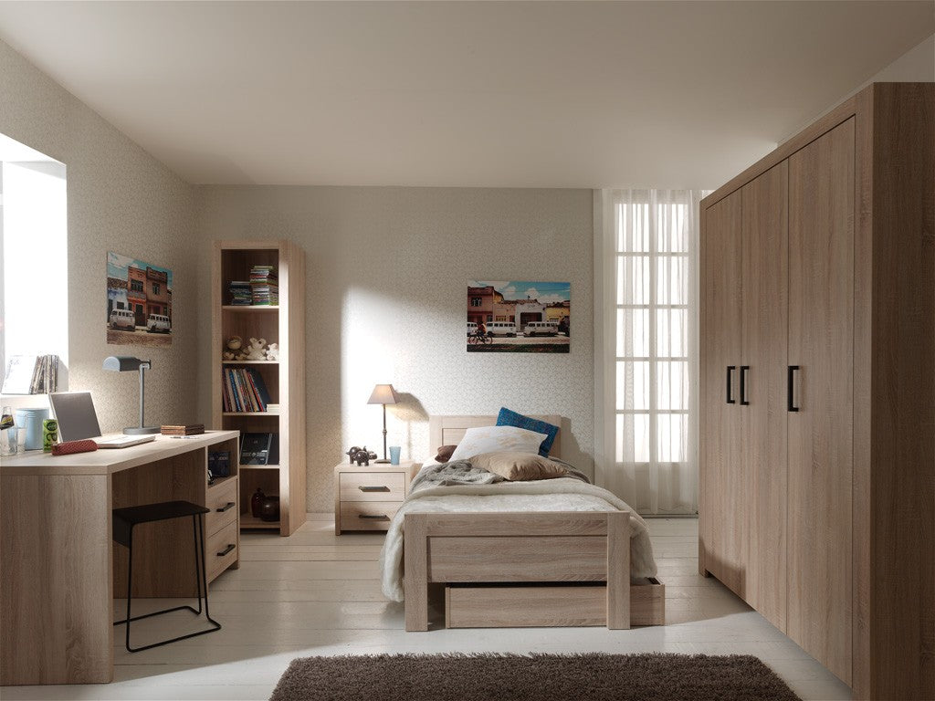 Ensemble de meubles de chambre à coucher, pour les enfants 5 pièces Alin Open Oak, 200 x 90 cm