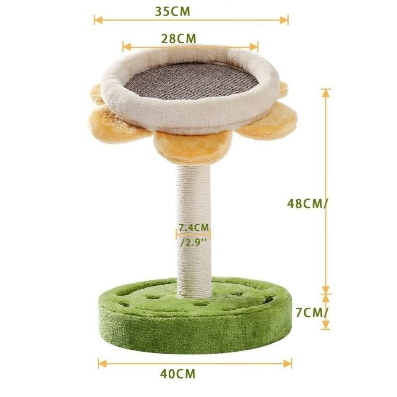 Ensemble de jeu modulable pour chat, Cosy Vert / Beige clair / Jaune, Ø40,5xH52 cm (7)