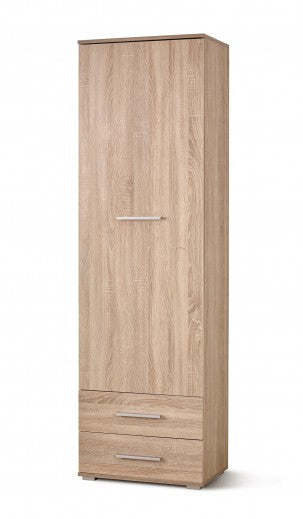 Armoire palette avec 1 porte et 2 tiroirs Lima REG-1 Chêne Sonoma, l60xA40xH200 cm