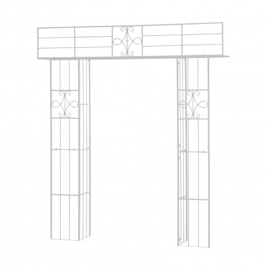 Arche de jardin en métal Klara Blanc, L210xl35xH235 cm