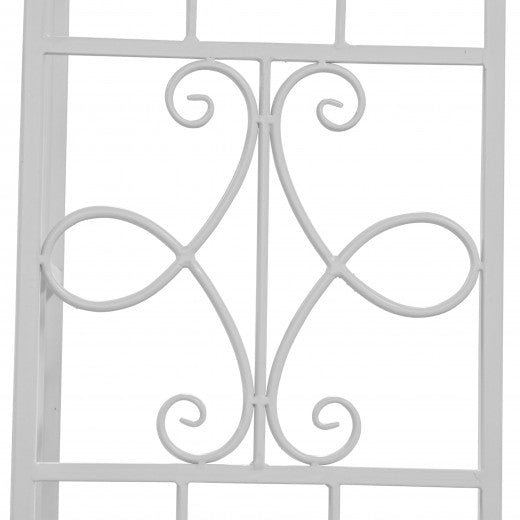 Arche de jardin en métal Klara Blanc, L210xl35xH235 cm