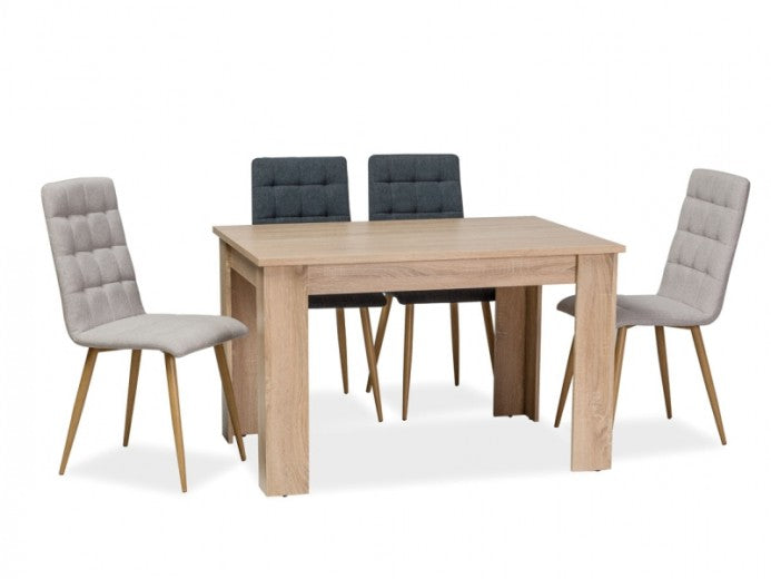 Table en bois Avis, Chêne Sonoma, L120xl80xH75 cm