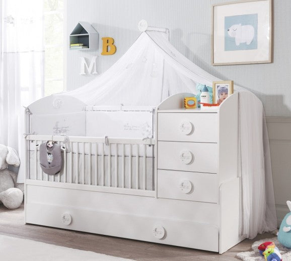 Auvent décoratif pour lit bébé Coton Blanc