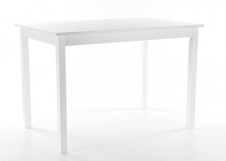 Table blanche en MDF et bois massif Fiord Blanc, L110xl70xH74 cm