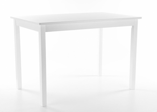 Table blanche en MDF et bois massif Fiord Blanc, L110xl70xH74 cm