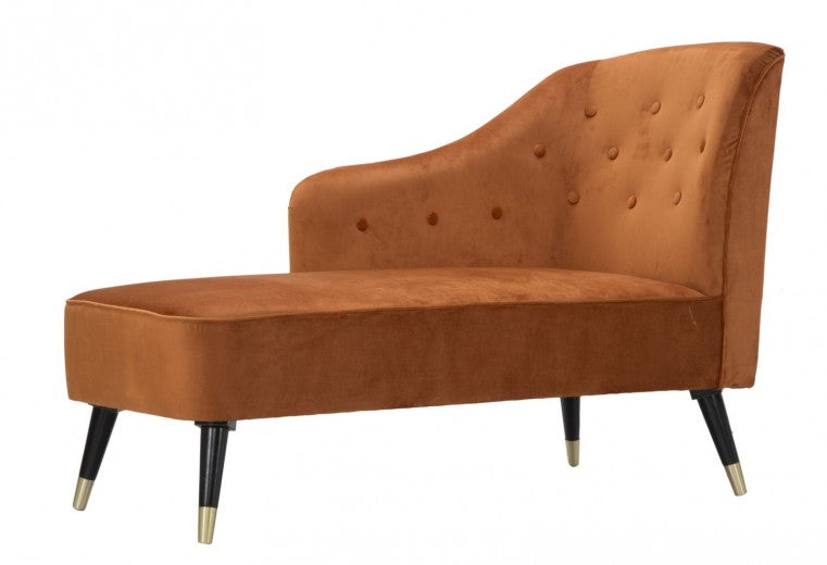 Banc rembourré en tissu, avec pieds en bois Paris Lounge Caramisu, l132xA62xH90 cm