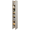 Bibliothèque en bois clair pour enfants et adolescents, Teen Flex TF03, Gris / Naturel, L27xW40xH218 cm