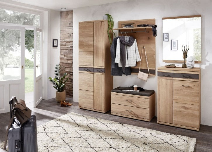 Miroir Crispin Natur placage et bois, l71xH88 cm